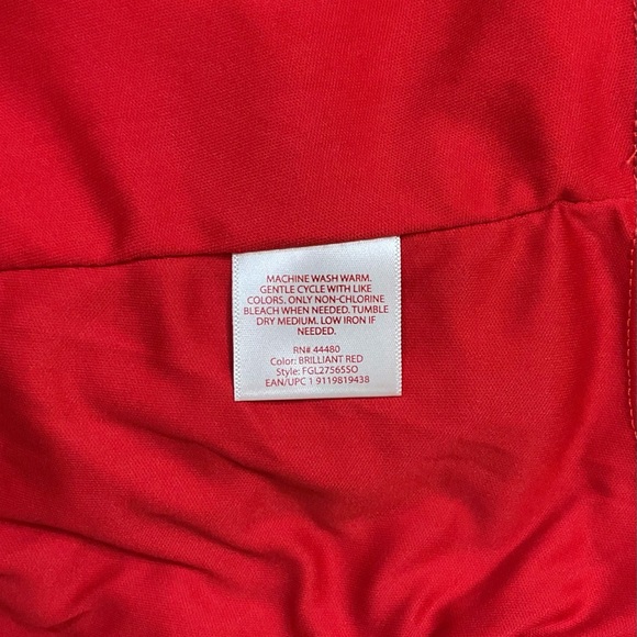 NWT Faded Glory Red Spaghetti Strap Maxi Dress Size Extra Large - Picture 9 of 10